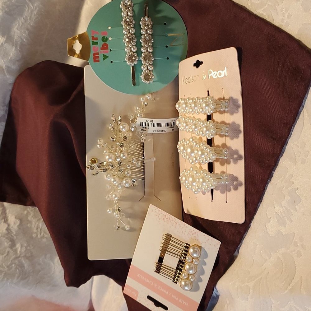 BRIDAL Hair Combs and Clips set.